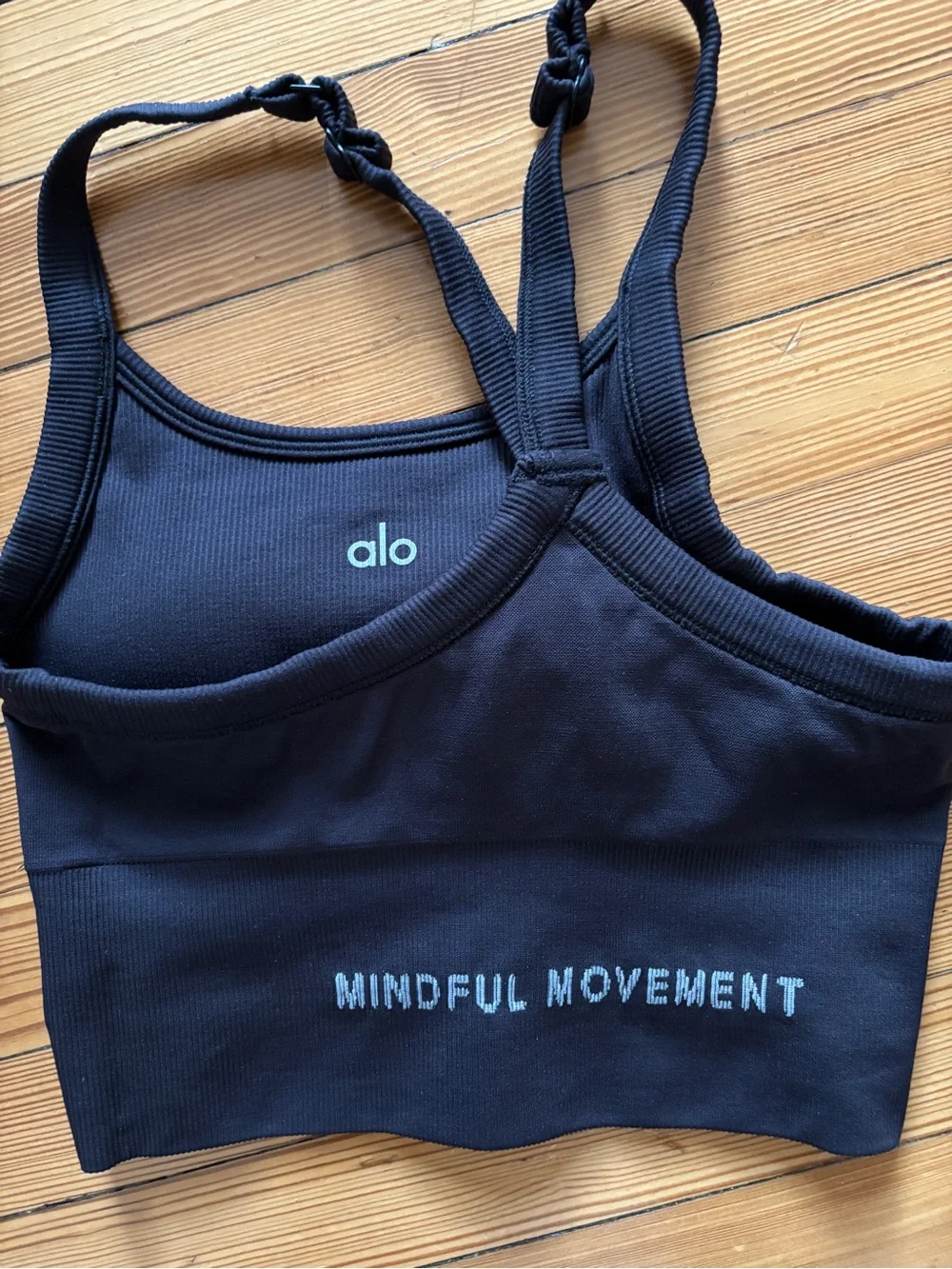 ALO seamless ribbed favorite bra crop top